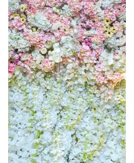 3D White Rose Flowers Photography Backdrops for Girls Wedding Birthday Party Backdrop Vinyl Cloth Background for Photo Booth 5x7 FT