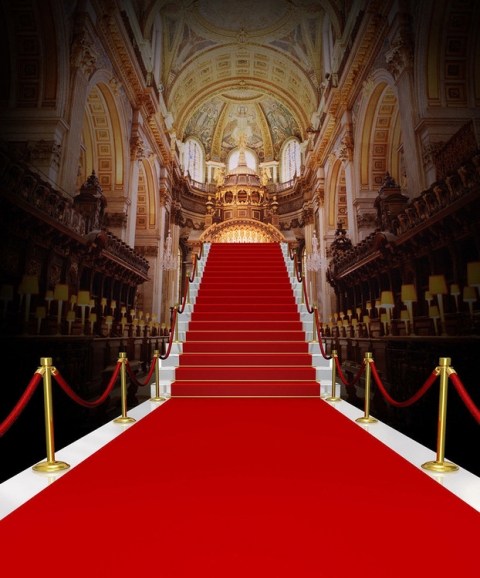 Red Carpet With Palace Photography Backdrop For Events Birthday Party Decoration Photo Background Photo Studio Props