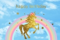 Vinyl Birthday Photography Backdrop Gold Unicorn Rainbow Background Children Baby Backdrops for Photo Studio