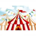 Carnival Backdrop Circus Tent Birthday Party Photo Background Decor Amusement Park Photography Backdrops for Photobooth