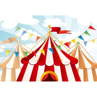 Carnival Backdrop Circus Tent Birthday Party Photo Background Decor Amusement Park Photography Backdrops for Photobooth