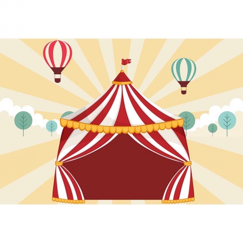 Circus Carnival Party Photography Backdrop for Kids Birthday Decor Customized Photo Background for Pictures