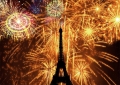 Colorful Fireworks Photography Backdrops Paris Eiffel Tower Theme Photo Background for Wedding Birthday Party Decoration Photo Studio Props