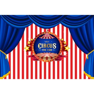 Custom Birthday Circus Tent Carnival Photography Backdrops Stripe Curtain Backdrop Party Decor Photo Background