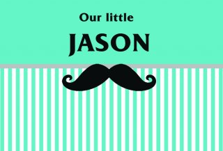 Custom Birthday Party Photography Backdrop Mustache Blue Striped Photo Backfround for Kids Baby Shower Backgrounds Viny