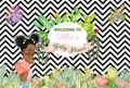 Custom Cactus Baby Shower Photography Backdrop for Newborn Girls Black Striped Birthday Party Photo Background 