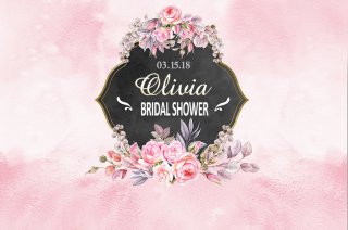 Custom Pink Bridal Shower Flowers Photography Backdrops Baby Shower Birthday Party Photo Backdrops Party Decoration