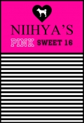 Custom Pink Sweet 16 Photography Backdrops Black and White Stripes Photo Background for Birthday Party