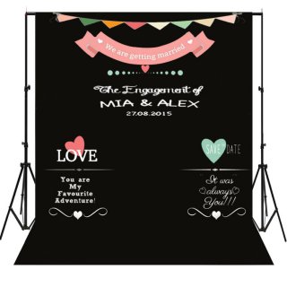 Custom Wedding Photography Backdrops Customized Blackboard Photo Background for Wedding Party Decoration