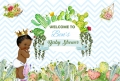 Customized Cactus Baby Shower Birthday Party Photography Backdrops for Kids Chuildren Welcome Baby Background