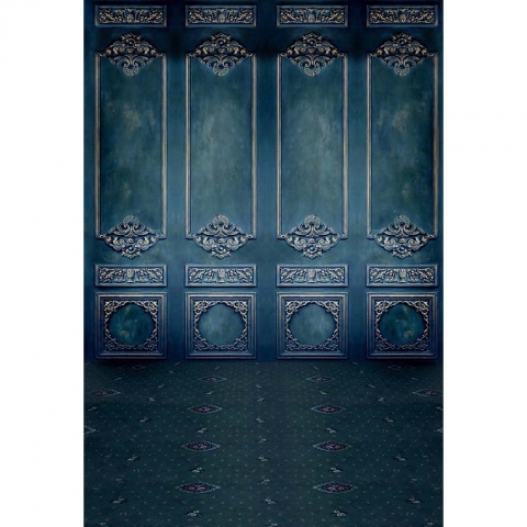 Dark Blue Door Photography Backdrop for Art Studio Profession Photo Background Props L-487