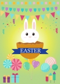 Easter Party Backdrops with White Rabbit Eggers Flags Photo Booth Background for Studio