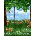 Fairy Tale Jungle Photography Backdrops with Butterfly Photo Studio Props Tairy Tale Theme Party Kids Birthday Photo Background for Art Photo Studio