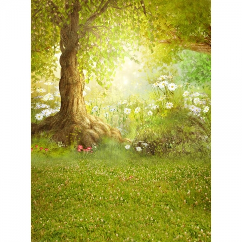 Fairy Tale Photographic Backdrop Forest Backdrops Meadow Flower Free Nature Background Children Studio Scenic