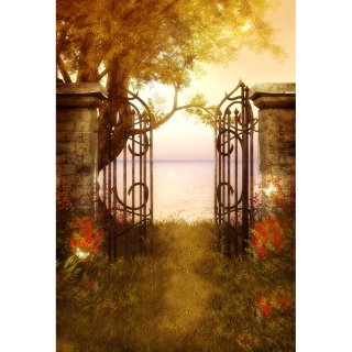 Fairy Tale Photography Backdrop for Wedding iron gate Professional Photo Background for Photo Booth Art Studio 7x5FT Vinyl Cloth