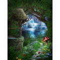 Fairy Tale Photography Backdrops with Flowers Green Grass Photo Studio Props Tairy Tale Theme Party Photo Background for Kids Room Decoration