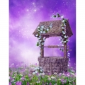 Fairy Tale Wedding Photography Backdrop with Flowers Blue Sky Birthday Photo Background for Art Studio 7x5FT Vinyl Cloth