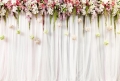 Floral Wedding Stage Photography Backdrop,Flowers Wall Photobooth Background Studio Photo Prop