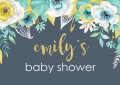 Flowers Baby Shower Photography Backdrop Glitter Name Custom Newborn Birthday Party Backgrounds For Photo Studio 7x5 FT