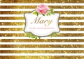 Gold Glitter White Striped Photography Backdrops Custom Flower Birthday Party Invitation Celebration Background For Photo Studio