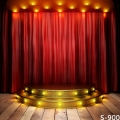 Gold Stage Photography Backdrops Photo Booth Background for Event Birthday Party Decoration Wall Paper Vinyl cloth