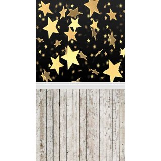 Gold Stars Photo Backdrops Wood Floor Photography Background for Photo Booth Studio Photo Props