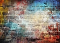 Graffiti Brick Photography Backdrop for Photo Studio Vinyl Background for Tv Show Video