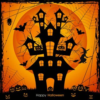 Halloween Theme Customized Party Backdrop Vinyl Photography Background Moon Children Backdrops for Photo Studio