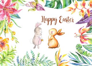 Happy Easter Photo Booth Backdrop Flower Photography Background