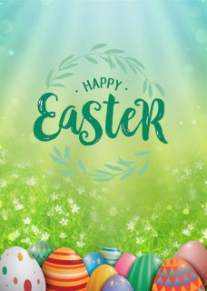 Happy Easter Photography Backdrops Green Grass Coluful Eggs Background for Photo Studio Party Decorations