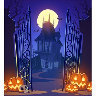 Happy Halloween Theme Photography Backdrop Customized Pumpkin Lantern Party Decoration Photo Booth Background Studio Prop