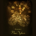 Happy New Year Photography Backdrops Gold Fireworks Photo Background for Photo Studio