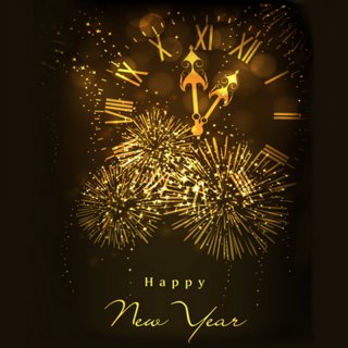 Happy New Year Photography Backdrops Gold Fireworks Photo Background for Photo Studio