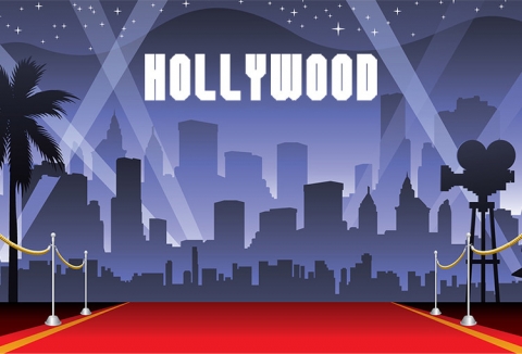 Hollywood Theme Photography Backdrop for Party Studio Photo Background