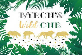 Jungle Themed Party Backdrops Custom Wild One Birthday Photo Background for Kids  