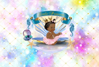 Little Princess Photography Backdrops for Girls Newborn Birthday Party Gold Baby Shower Photo Background for Art Studio Party Decoration