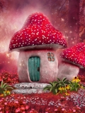 Nature Landscap Photography Backdrop Children Birthday Party Decoration Fairy Tale World Background with Mushroom Photo Studio Props