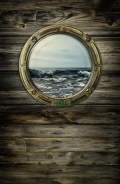 Nautical Theme Photography Backdrops with Window Ocean Wood Background for Theme Photography Photo Studio Props