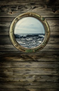 Nautical Theme Photography Backdrops with Window Ocean Wood Background for Theme Photography Photo Studio Props