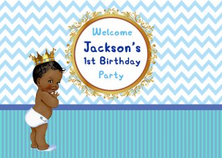 Newborn Baby Shower 1st Birthday Party Backdrop Custom Name Age Blue Wave Striped Backgrounds For Photo Studio