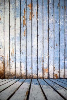 Old Blue Wood Wall Photography Backdrop for Photo Studio Vintage Wooden Floor Photo Booth Background Vinyl Cloth 5x7 FT