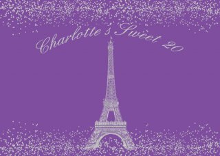 Paris Photography Backdrop for Birthday Custom Baby Shower Photo Background with Eiffel Tower