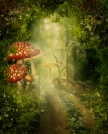 Photo Backdrop Fairy Tale Magic Forest Landscape Photography Backdrops Background for Kids Children Birthday Party