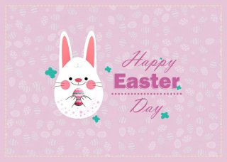 Pink Happy Easter Photo Booth Backdrops White Rabbit Photography Background Photo Studio Props