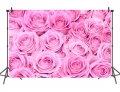 Pink Rose Vinyl Photography Backdrop for Girls Flowers Photo Background for Wedding Birthday Party Decoration Wall Paper