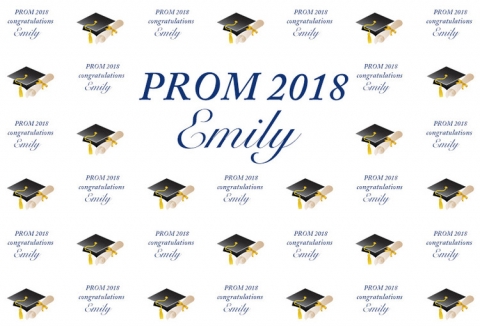 Prom 2018 Graduation Photography Banner Class Reunion Background for Students Party Supplies