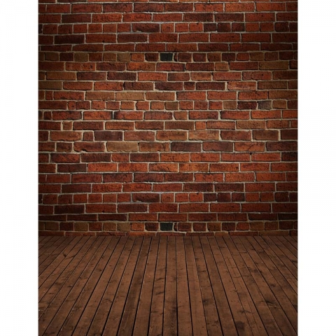 Red brick wall Wood Floor vinyl photo studio backdrop for portrait photography background