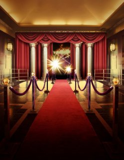 Red Carpet Photography Backdrops with Neon Lights Photo Booth Background for Event Birthday Party Decoration Wall Paper Vinyl cloth