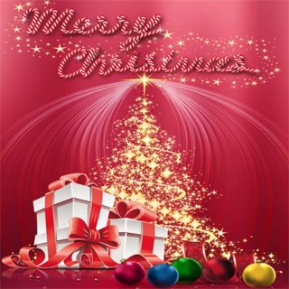 Red Merry Christmas Photography Backdrops Gift Box Background for Party Photo Studio Props