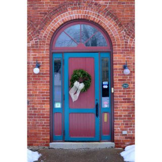 Seamless Vinyl Photo Booth Backdrops Red Wood Door Brick Wall Photography Background for Studio Photo Props